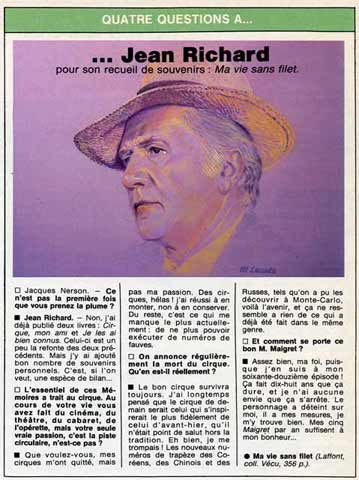 Le figaro magazine Jean Richard