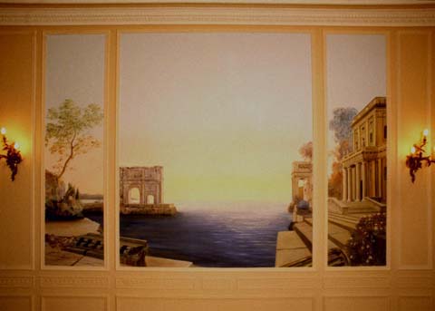 mural painting in dining-room